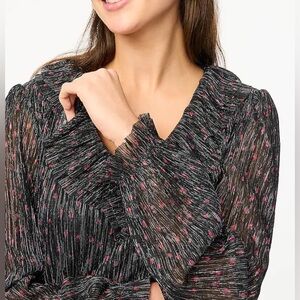 JCrew shimmery ruffle top, NWT